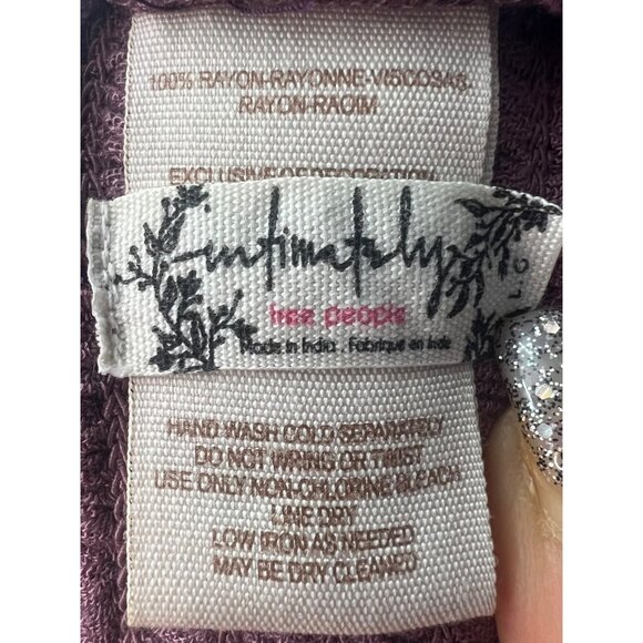 RARE NWT Free People Mauve Crinkly Crepe Embroidered Babydoll Mini Slip Dress - Picture 15 of 16